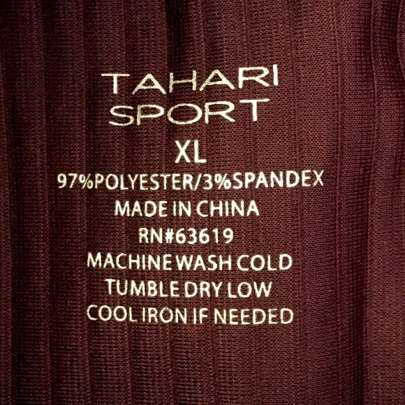 Tahari Sport Cinnamon Rust High Neck Ribbed Box Cut Long Sleeve Top - Picture 10 of 11